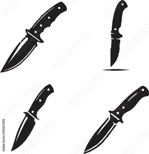 Knife Silhouette Vector Illustration