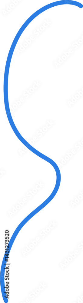 Hand Drawn Swirling Line with Fluid Movement for Creative Art Hand Drawn Swirling Line with Fluid Movement for Creative Art
