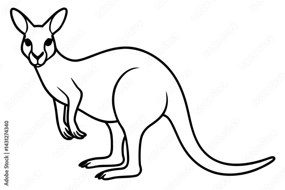Stylized Kangaroo Vector Stylized Kangaroo Vector