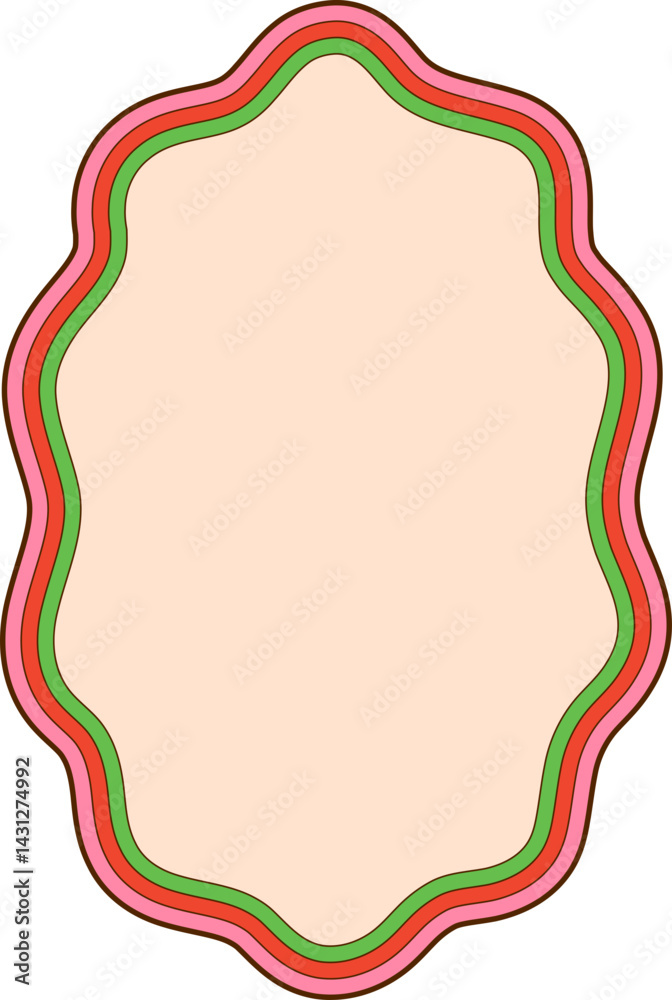 Wavy Hexagonal Frame for Creative Decorative Patterns Wavy Hexagonal Frame for Creative Decorative Patterns