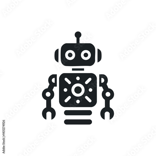 robot logo vector illustration
