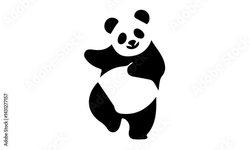 panda on a white background