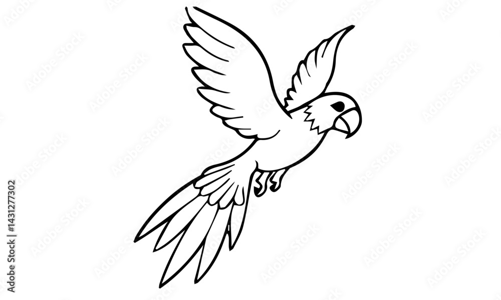 Obraz premium vector illustration of a bird