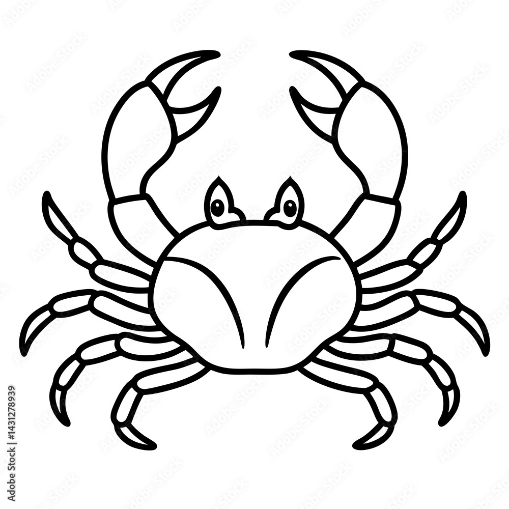 Stylized Crab Drawing Stylized Crab Drawing