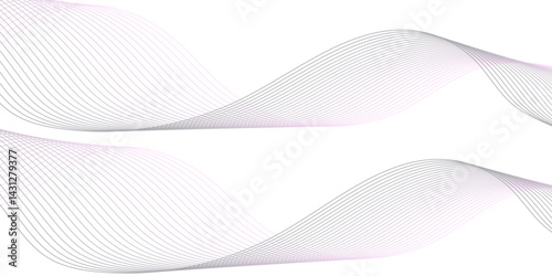 Abstract Vector Composition of Wave Lines on Transparent Background – Ideal for High-Tech Communication Designs, Big Data Reports, Research Presentations, and Business Technology Collateral