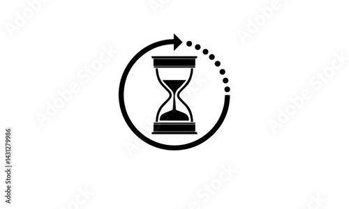 vector illustration of a hourglass - Sand Clock Icon