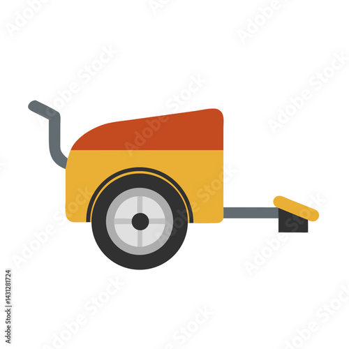 Illustration of a Lawn Striping Mower on a Black Background