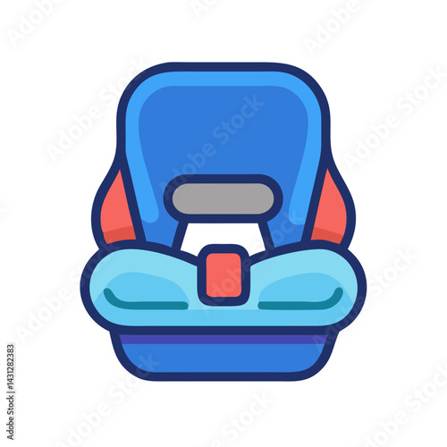 Isometric Blue and Coral Hole Puncher on Black Background Illustration