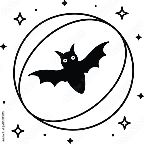halloween background with bat and bats