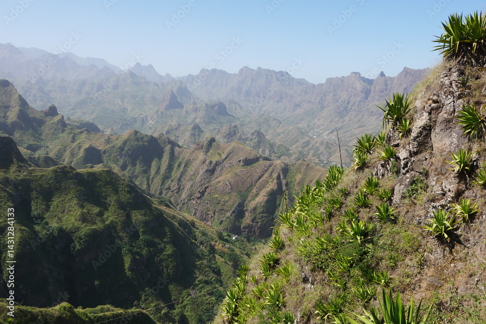 Fototapeta premium Berglandschaft auf Santo Antão Kap Verde