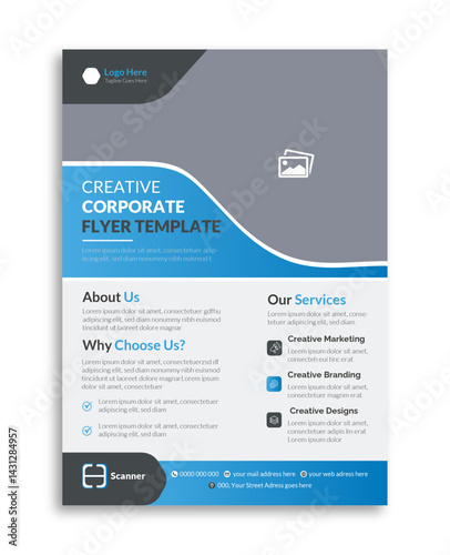 Professional Business Flyer Template for Corporate Marketing, Promotion, and Advertising Design

