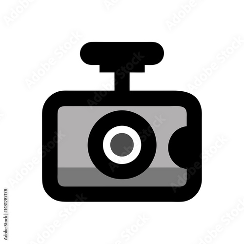 Minimalist Camera Icon: Simple Graphic Design for Photography and Media