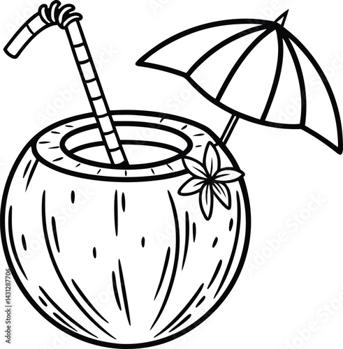 Coconut beach tree, palm tree, beach, summer coconut vector. vector design that is very etc.