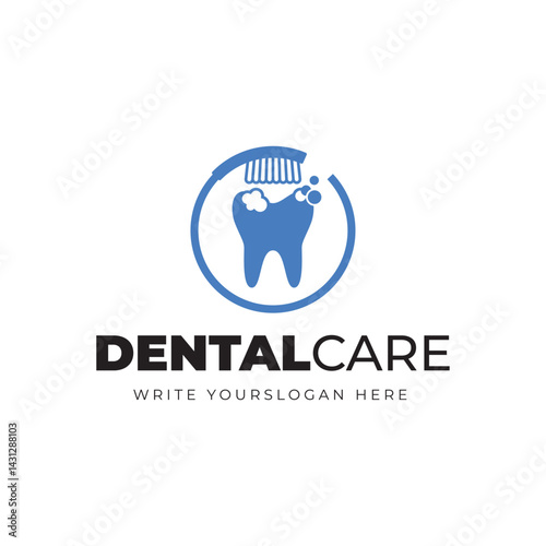 Dental Care Logo Template Design Vector.