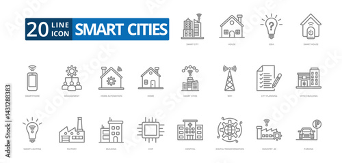 Icon set Smart Cities