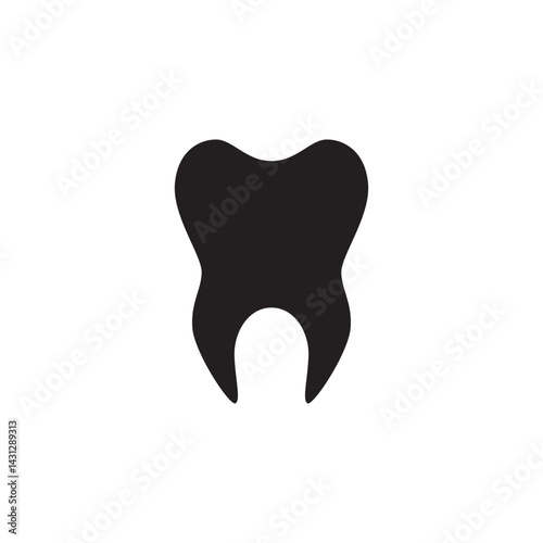 Tooth Icon. Symbol isolated white background.