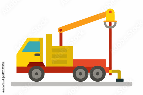 construction crane isolated white background 