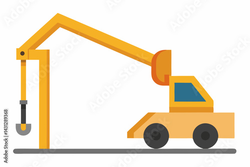 construction crane isolated white background 