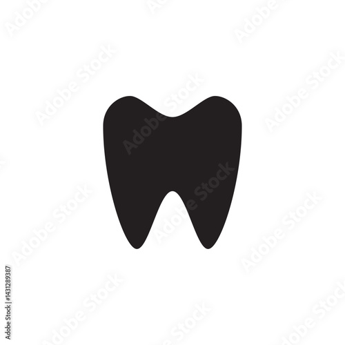 Tooth Icon. Symbol isolated white background.