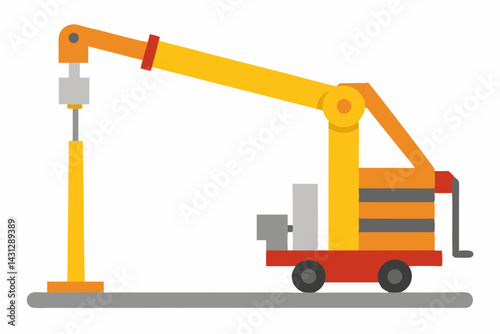 construction crane isolated white background 