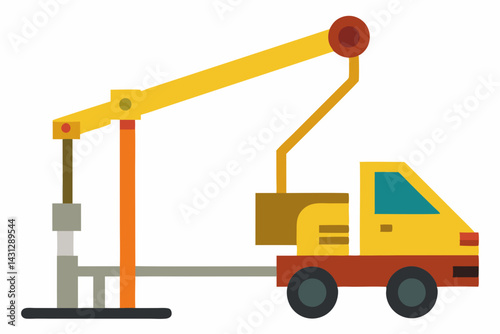 construction crane isolated white background 