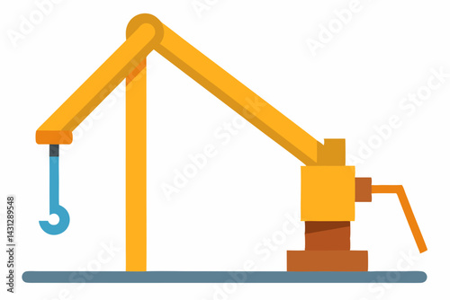 construction crane isolated white background 