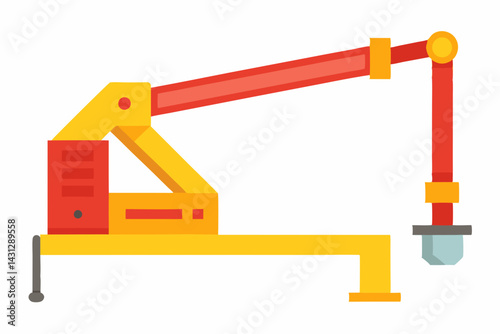 construction crane isolated white background 