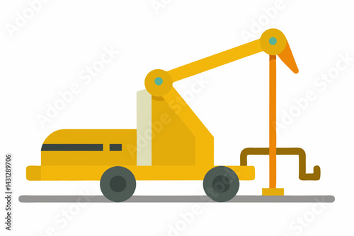 construction crane isolated white background 