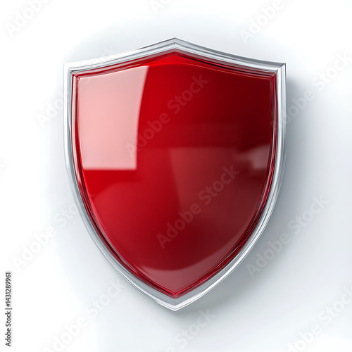 Free Download Protective shield icon digital design 3d render minimalist style close-up perspective security concept - GFXLoad