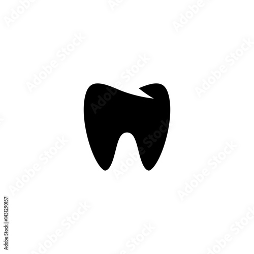 Tooth Icon. Symbol isolated white background.