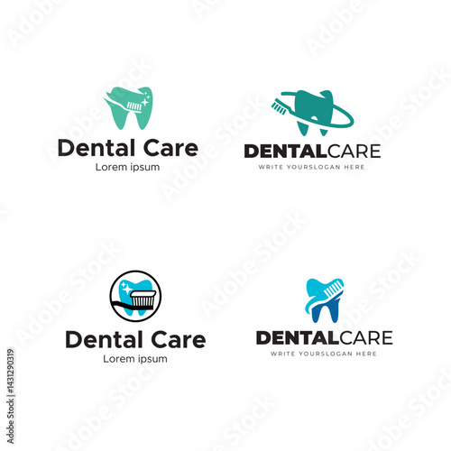 Set of Dental Care Logo Template Design Vector.