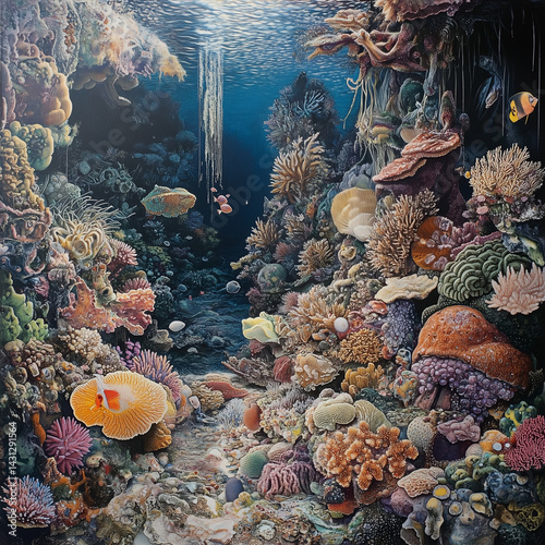 profound interdependence of piscine creatures upon resplendent coral formations, serving as both a sanctuary and a source of nourishment, epitomizes labyrinthine intricacies of delicate food chains,