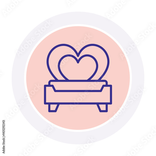 Love Bed vector, pixel perfect, illustrator file 

