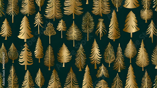 seamless pattern with christmas trees, seamless christmas tree pattern