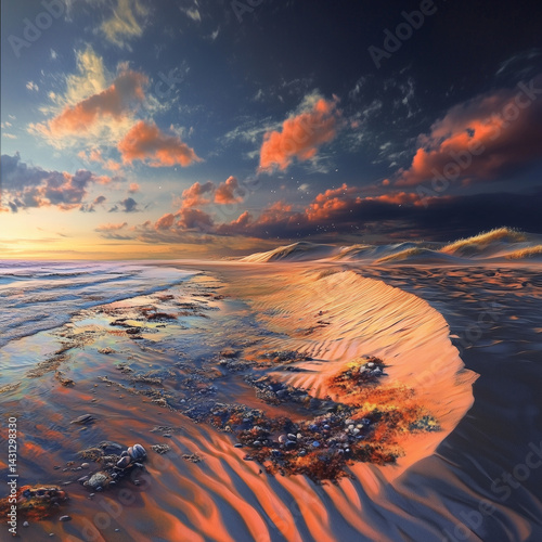 sand dune-ocean ecosystems are characterized by their ecological complexity and vitality, which are manifested through symbiotic relationships, tidal rhythms, and presence of diverse habitats in these
