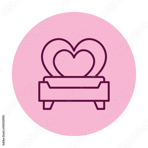 Love Bed vector, pixel perfect, illustrator file 
