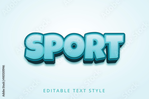 Sport 3d text effect