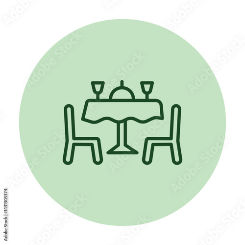 Romantic Dinner vector, pixel perfect, illustrator file

