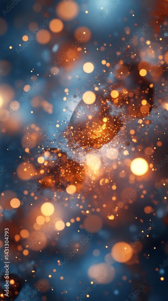Abstract background with bright glowing circles and sparkles, perfect for holiday or creative projects. Abstract background with bright glowing circles and sparkles, perfect for holiday or creative projects.