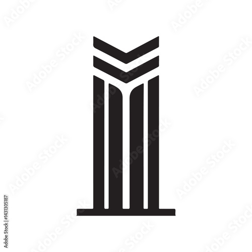Modern Abstract Pillar Logo Design