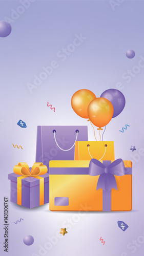 Gradient big sale special offer promotion poster banner