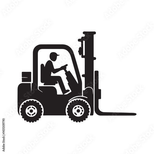 forklift truck vector