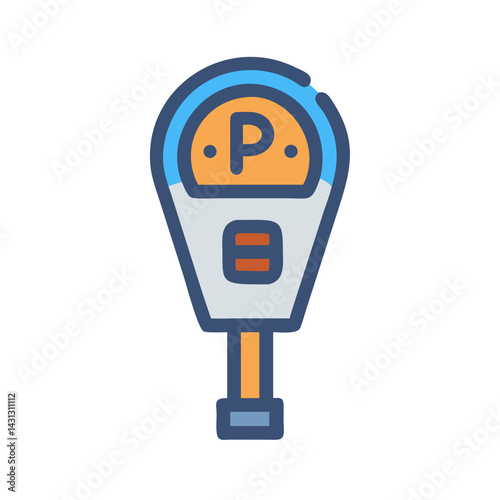 Parking Meter Illustration: Transportation, Payment, and Urban Planning Concept