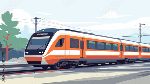 train on the railway station