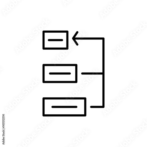 priority icon with isolated line style on white background, eps file and easy to edit and change color.