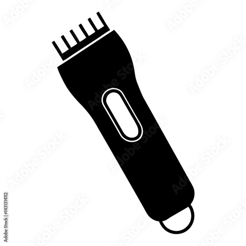 Hair Clipper Vector Icon Barber Tool Grooming Equipment Silhouette Illustration