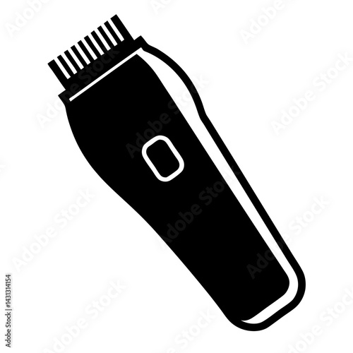 Black And White Illustration Of Hair Clipper For Barber Shop Symbol
