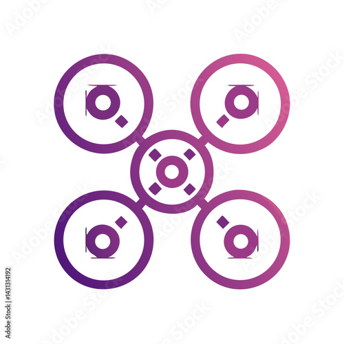 Modern Drone Icon Design with Gradient, Technology and Innovation Theme