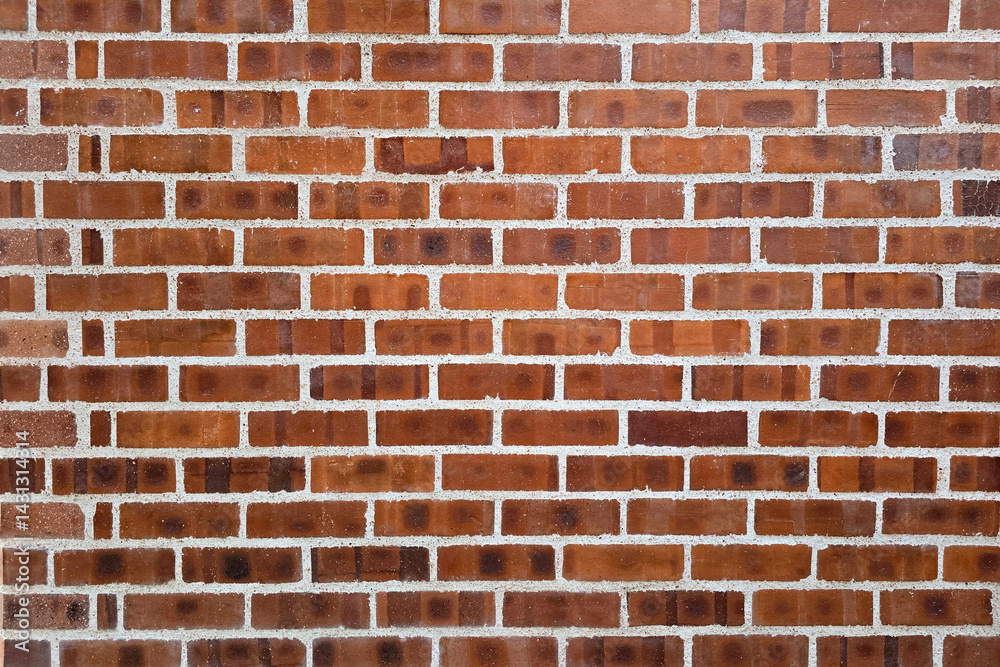 Red Brick Wall with White Mortar Pattern Red Brick Wall with White Mortar Pattern