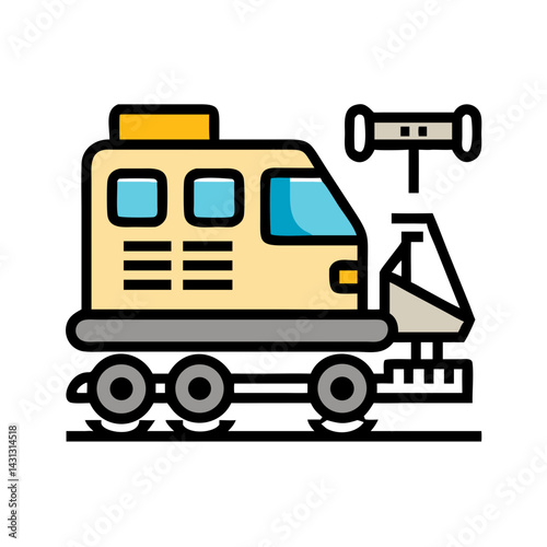 Cartoon Illustration of a Mars Rover on a Black Background
